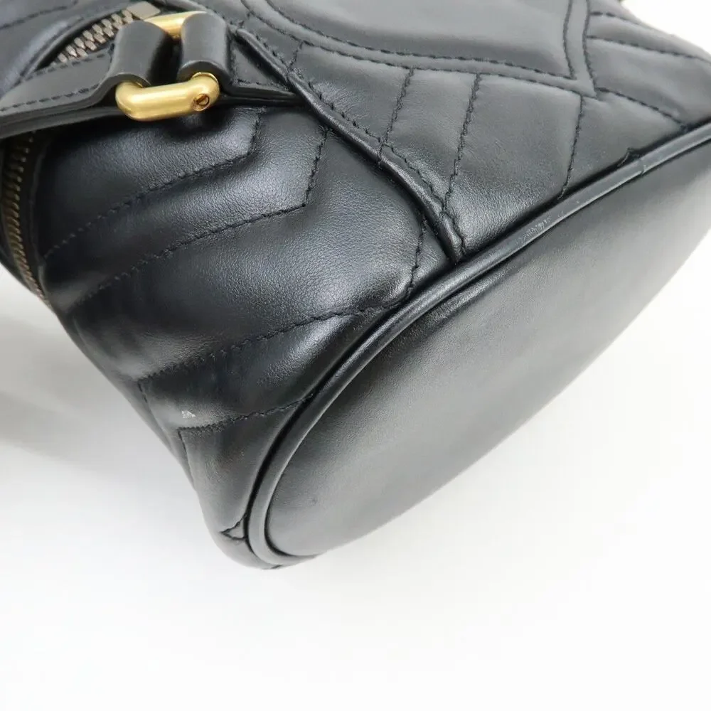Gucci GG Marmont Calfskin Cosmetic Case Black